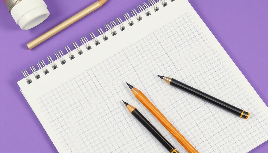 Drafting tools for side projects on purple background.