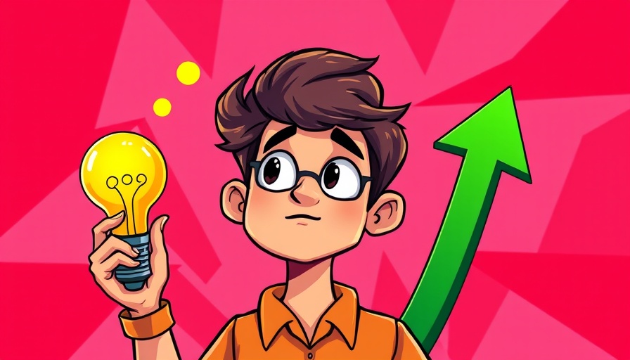 Cartoon person with Reddit logo and growth arrow, symbolizing viral ideas.