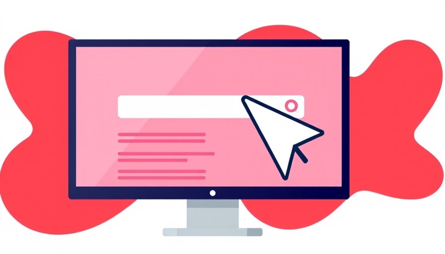 Abstract illustration of search engine on monitor for how to start a blog.
