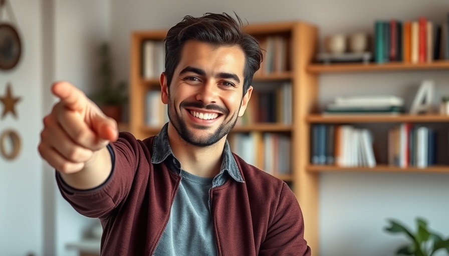 Confident man shares successful blogging story, blogging for money.