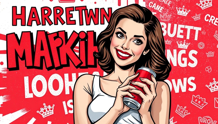 Pop art style image of woman in a marketing theme.