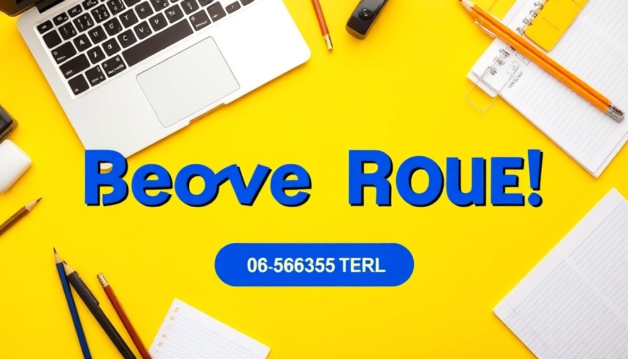 Affiliate lead generation promotional banner with laptop and pencils.