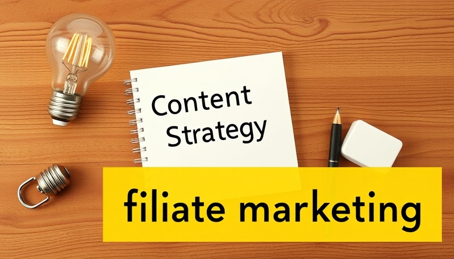 Affiliate Email Marketing Strategy: Content Strategy notebook with light bulb.