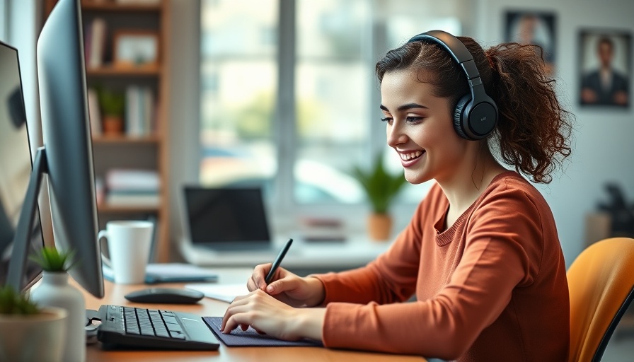 Young woman learning an Affiliate Onboarding Course online.