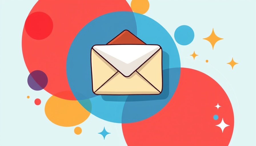 Illustration of accessible design in email marketing with colorful geometric shapes.