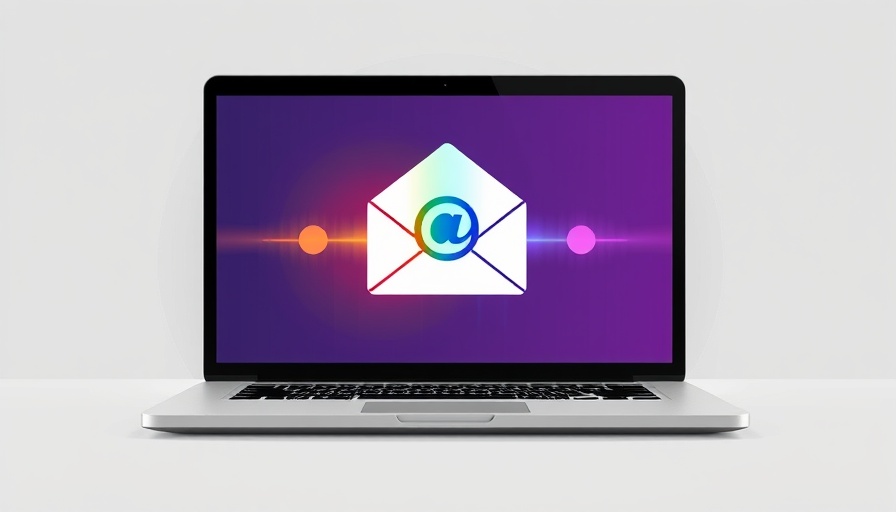 Colorblindness accessibility in email illustrated with a laptop and color spectrum.