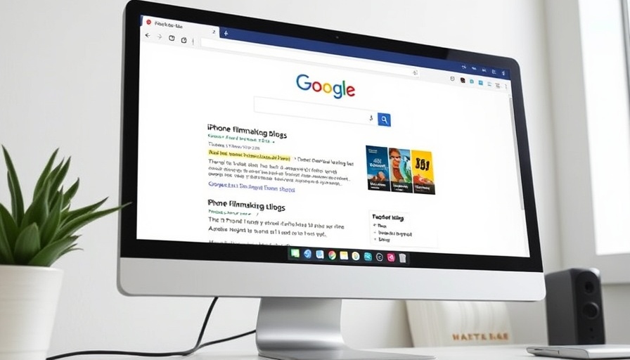 Google search results for iPhone filmmaking blogs