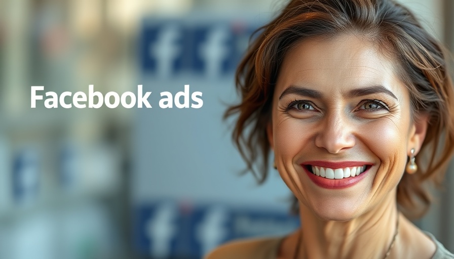 Smiling woman next to Facebook ads learning phase text.