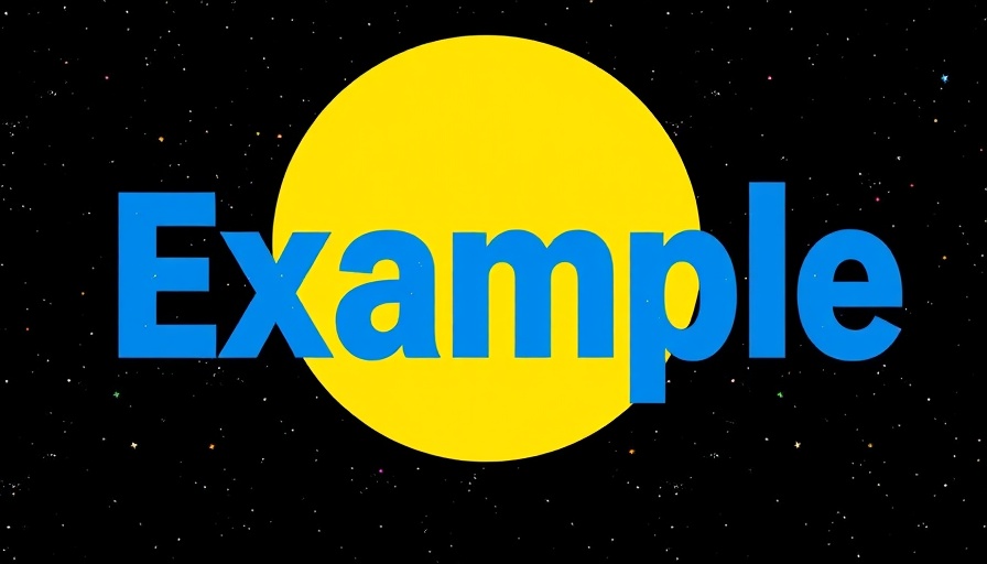 Bold 'Example' on yellow circle, space background, famous blog examples