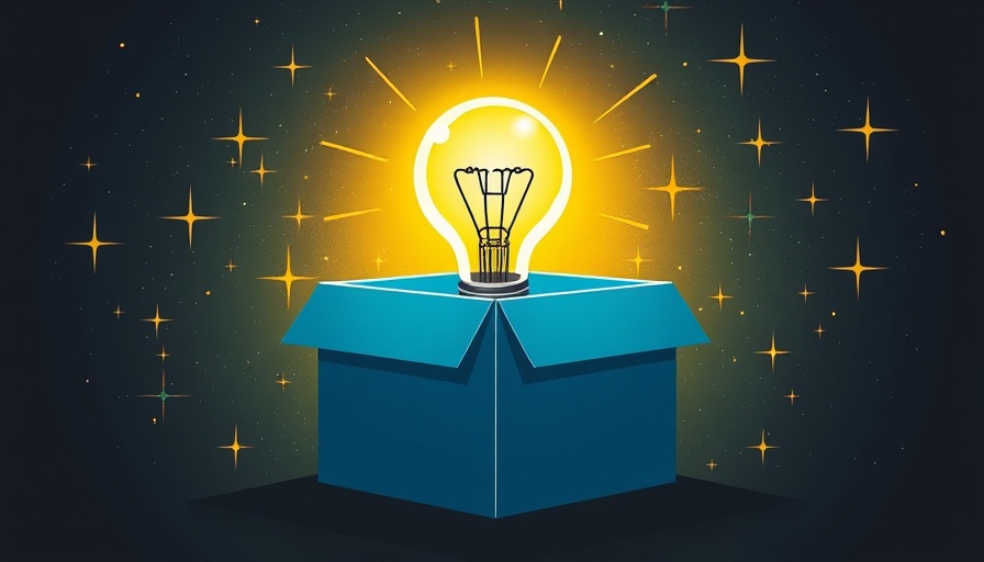 Creative lightbulb in box concept for blog post ideas illustration