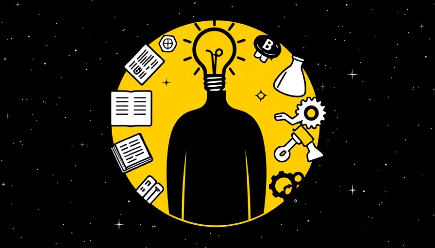 Skills every blogger should learn: symbolic figure with learning tools.