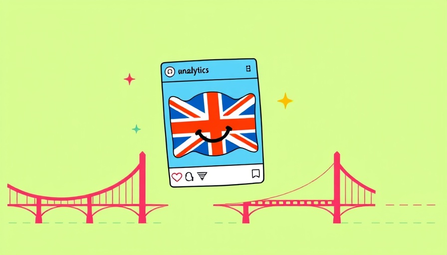Illustrated Instagram marketing strategy with UK theme.