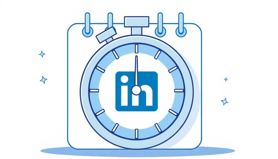 Calendar icon with LinkedIn logo for scheduling posts