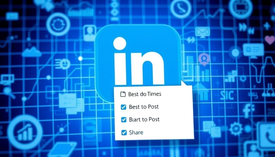 LinkedIn logo with posting times, best times to post on LinkedIn