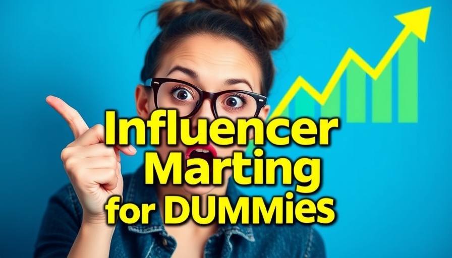Influencer marketing concept with surprised woman and graph.