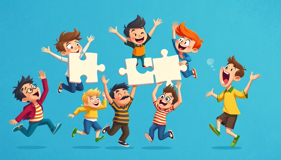 LinkedIn articles for affiliate marketers concept with cartoon figures solving puzzle.