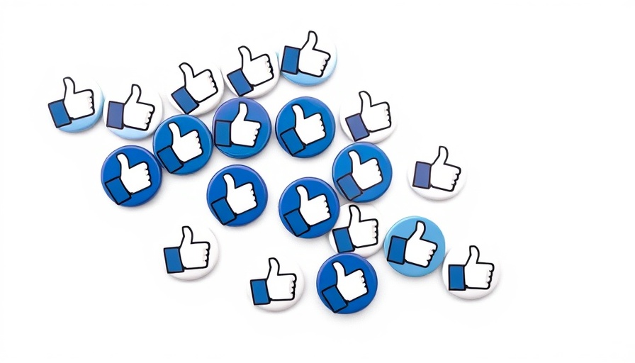 Facebook advertising symbols on buttons with logos and icons.
