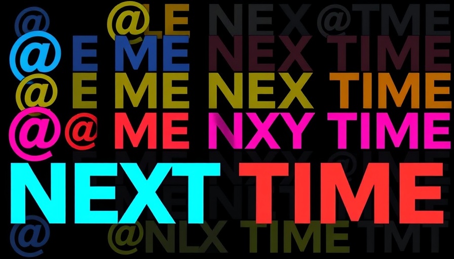 Colorful '@ME NEXT TIME' text pattern design on black background, influencer sourcing mistakes.