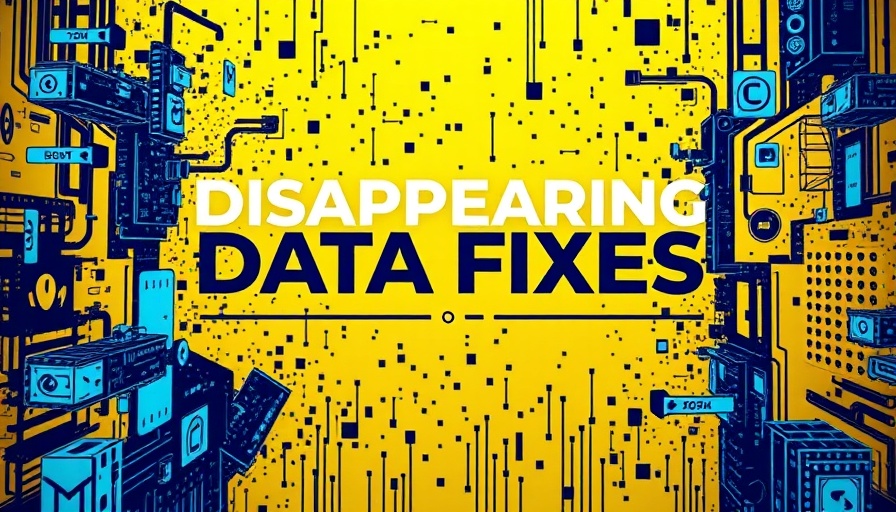 Modern graphic design on disappearing data fix themes, vibrant pixels.