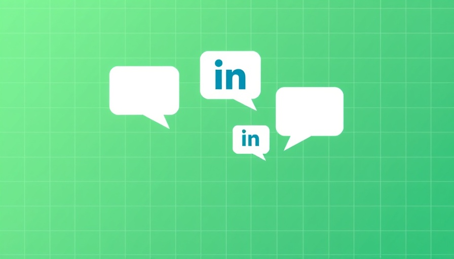 LinkedIn marketing tips illustration with digital exchange icons.