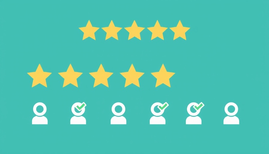 Illustration of user-generated content symbol with star rating and user icons