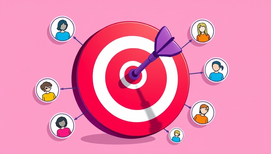 Illustration of Instagram target audience with bullseye and user icons.
