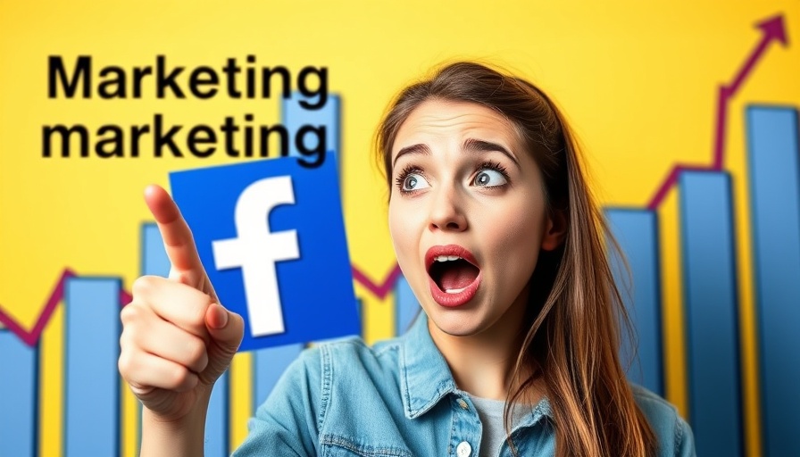 Facebook marketing strategies: surprised woman pointing at sale tips.
