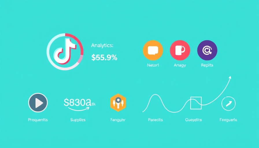 TikTok engagement enhancement illustration with analytics.