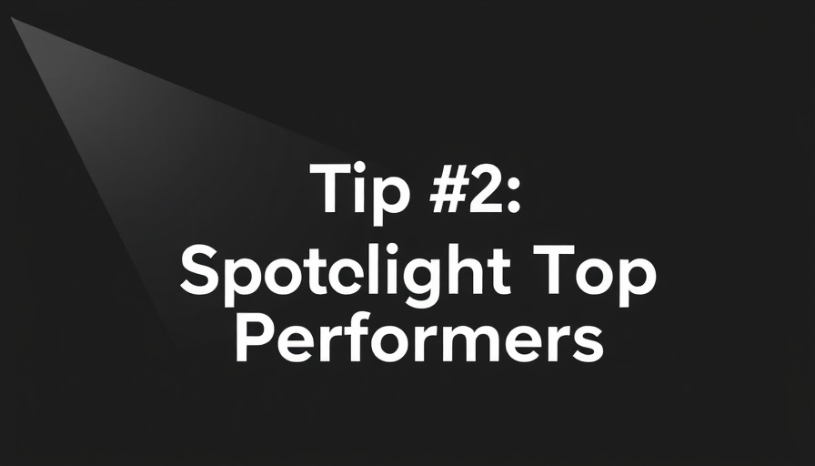 Social media marketing tip image: 'Spotlight Top Performers'.