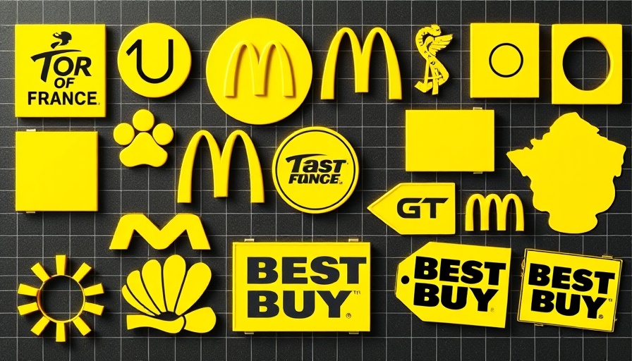 Iconic yellow brand logos illustrating social media marketing strategies.