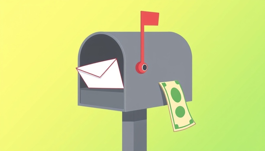 Cartoon mailbox illustration depicting email marketing