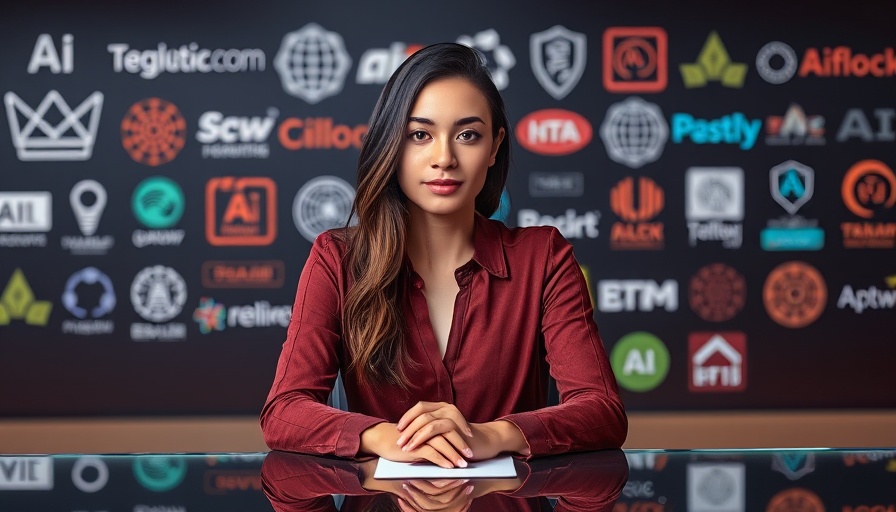 Confident woman discussing AI trends for website traffic generation.
