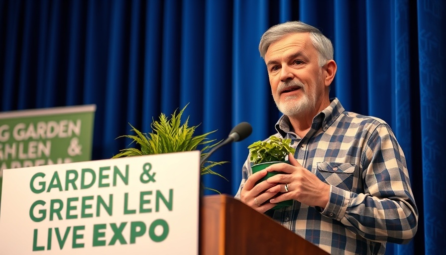 Man presenting at Wisconsin garden expo, Wisconsin family activities
