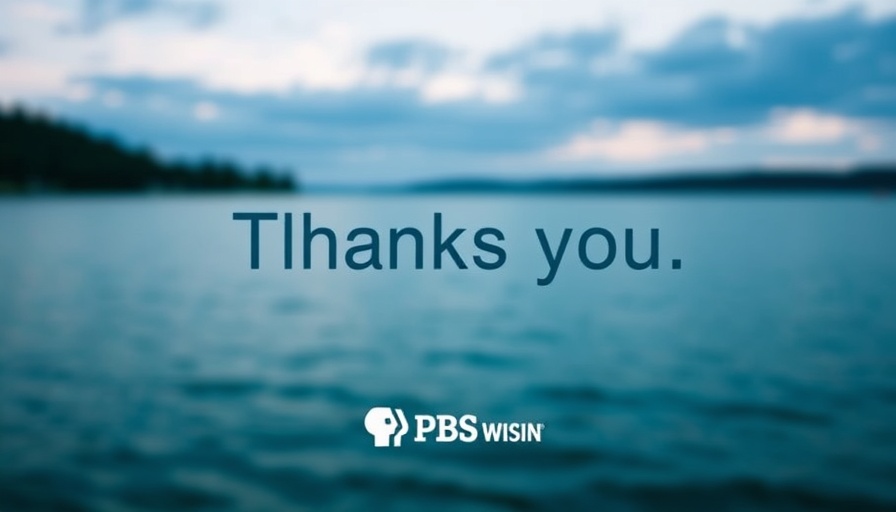 Simple thank you message from PBS Wisconsin.