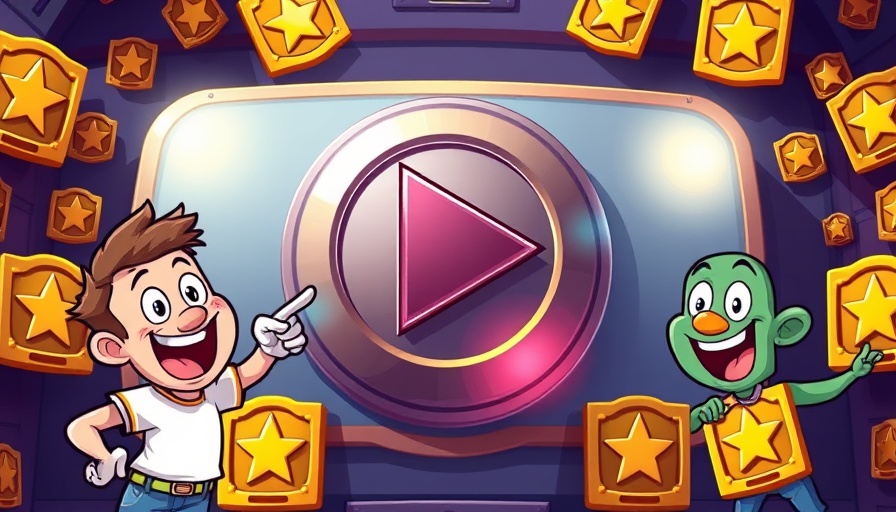 Two animated characters highlighting video marketing success.