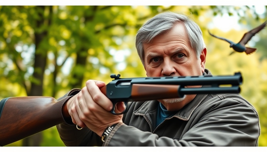 Clay pigeon shooting in green landscape during Wisconsin hunting season