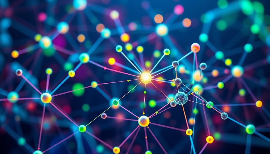 DNS records concept with interconnected digital nodes