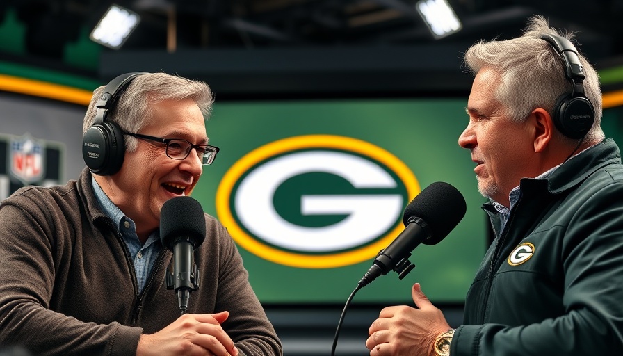 Commentators in studio discussing Green Bay Packers roster changes.
