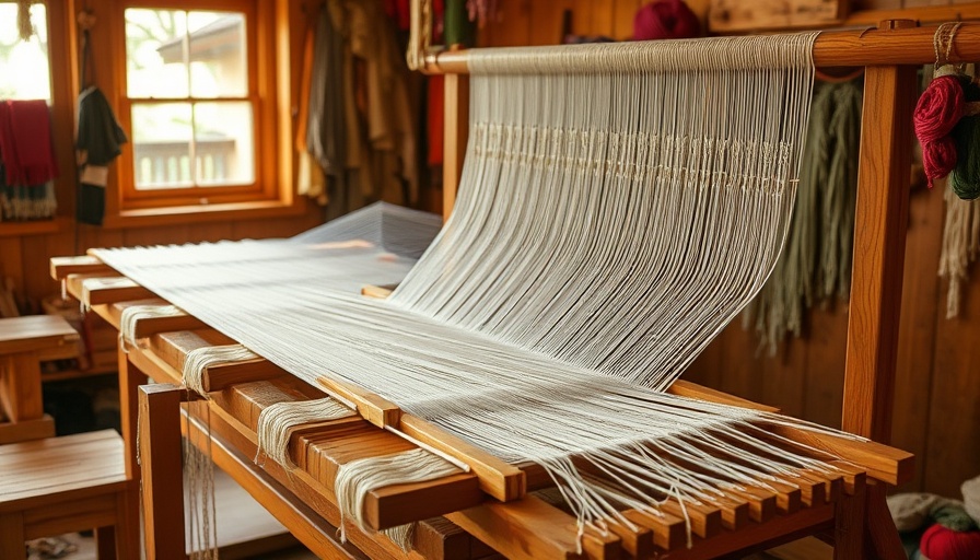 Artisan weaving on loom in cozy studio showcasing Wisconsin family activities.