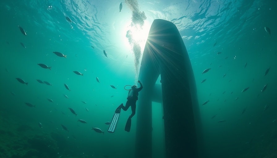 Scuba diver explores underwater in Wisconsin adventure tourism.