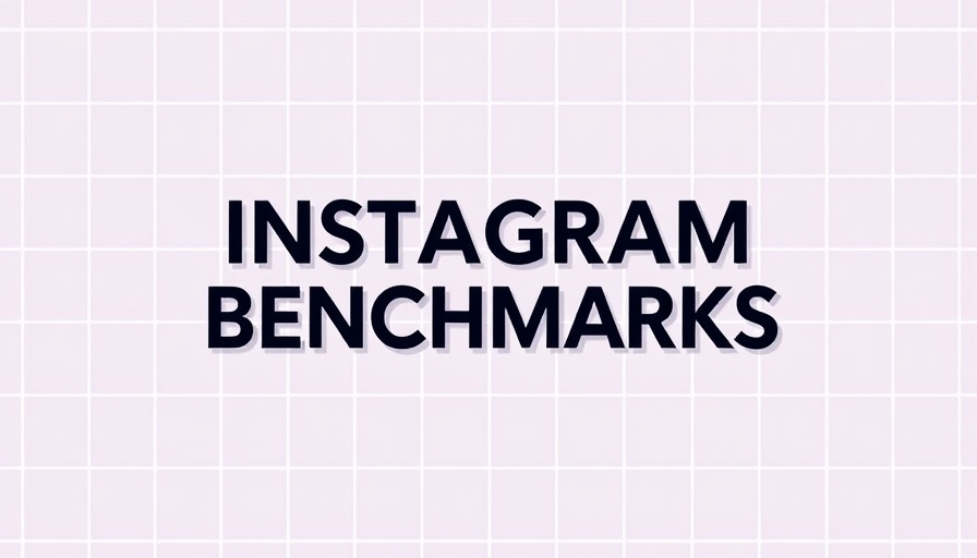 Pastel graphic showcasing 'Instagram Benchmarks' text