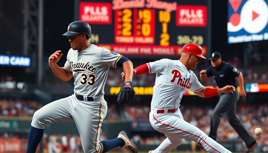 Milwaukee Brewers games action against Phillies with players engaged