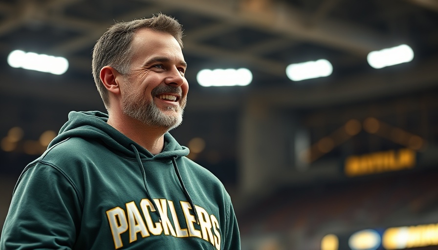 Green Bay Packers schedule interview in sports facility.