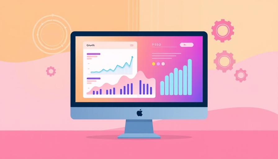 Digital marketing concept with analytics on screen for IT and SaaS companies.