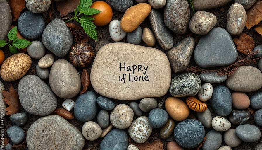Artistic stone and photo arrangement, nature-themed Wisconsin family activities