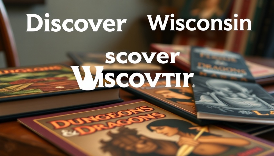 Wisconsin travel: Lake Geneva Dungeons & Dragons showcase with vintage booklets.