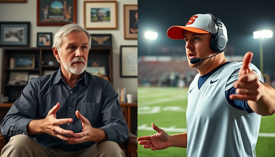 Split-screen interview related to 2025 NFL Draft.