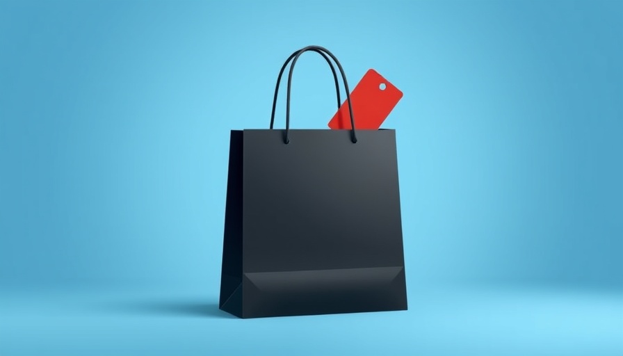 Black shopping bag with envelope, symbolizing Black Friday email marketing strategies.