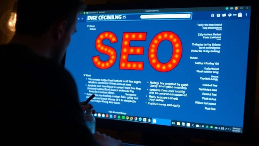 SEO copywriting title optimization by a creative web designer on a glowing screen.
