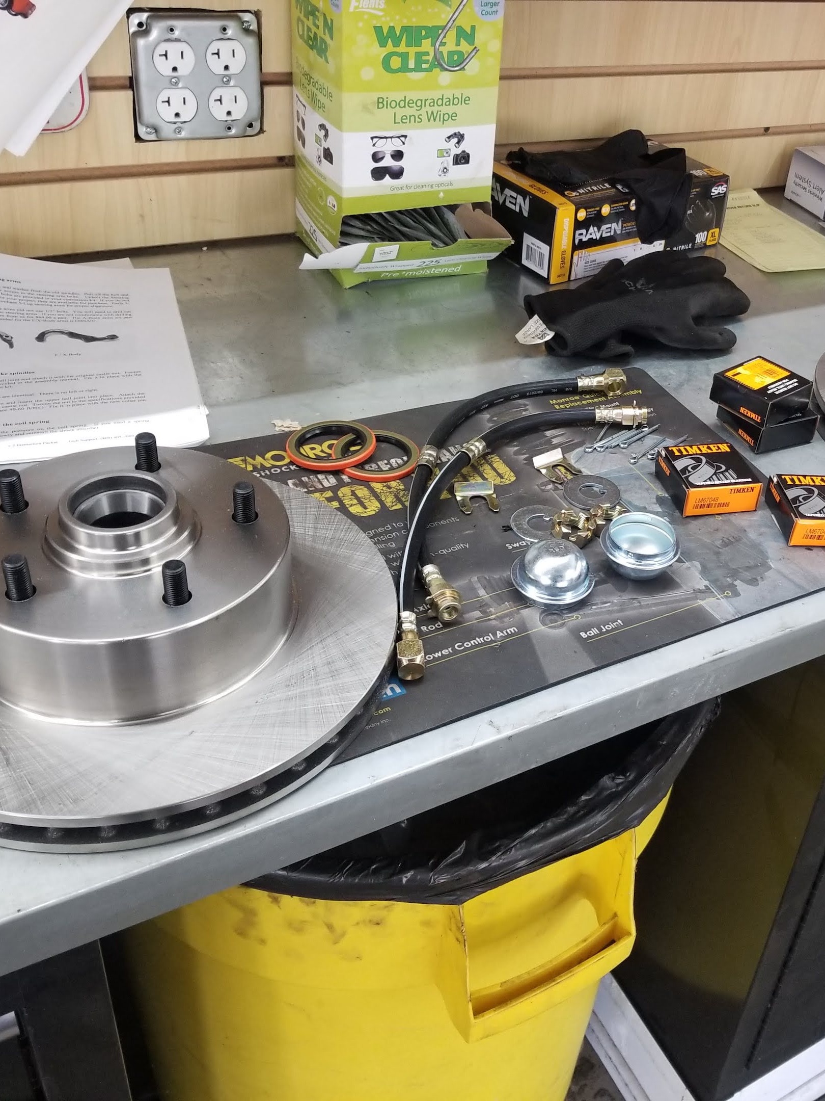 Brake shop work bench
